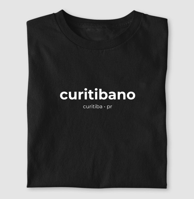 Camiseta Gentílico de Curitiba