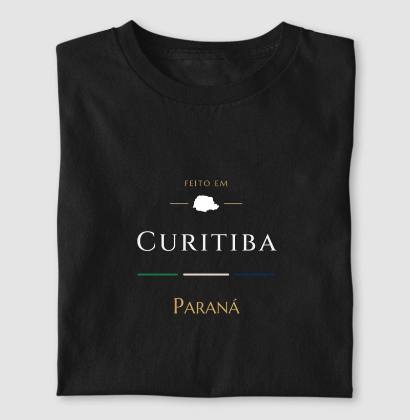 Camiseta Feito em de Curitiba