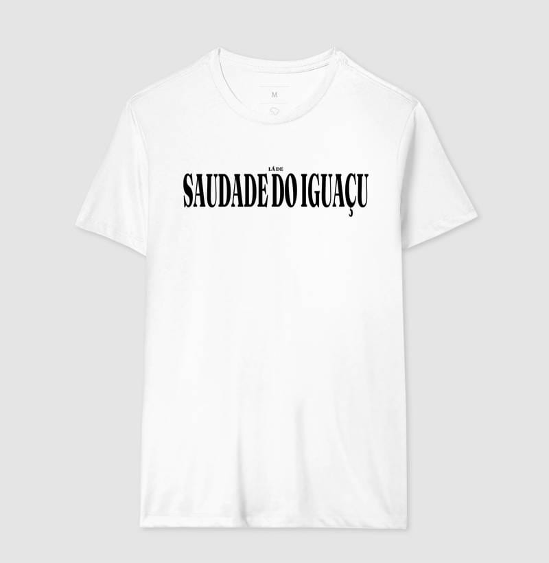 Camiseta Tipografia de Saudade do Iguaçu