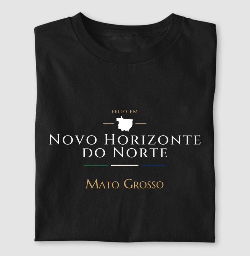 Camiseta Feito em de Novo Horizonte do Norte