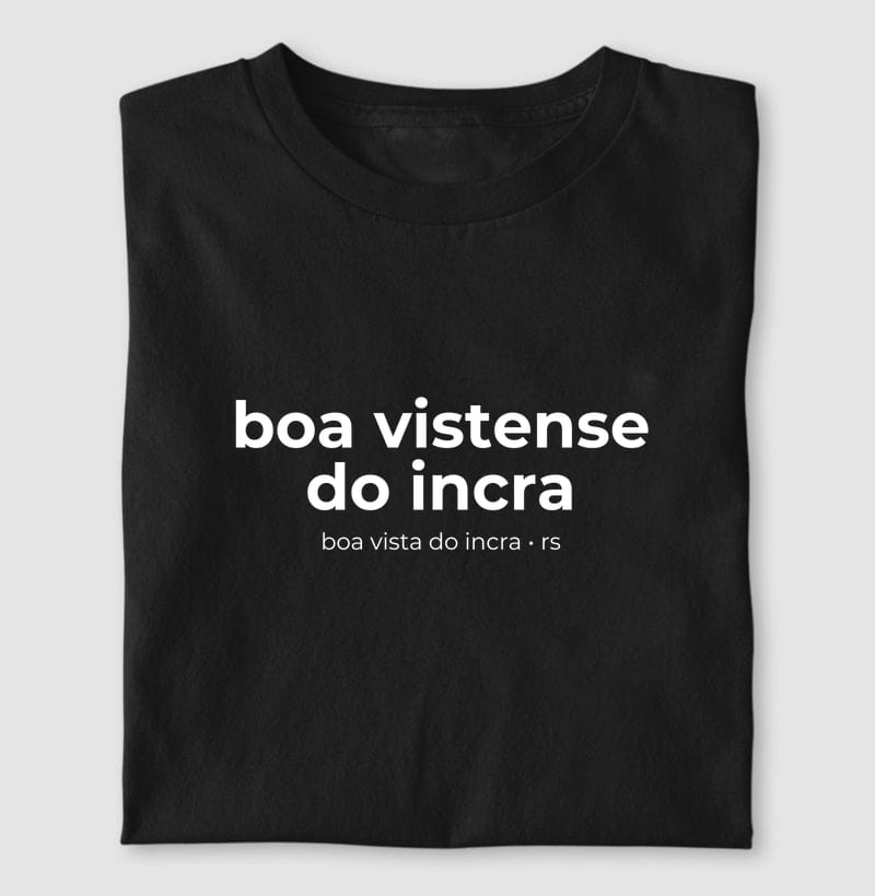 Camiseta Gentílico de Boa Vista do Incra