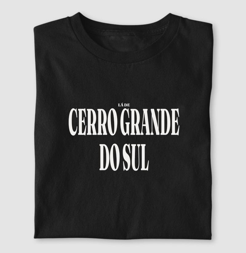 Camiseta Tipografia de Cerro Grande do Sul