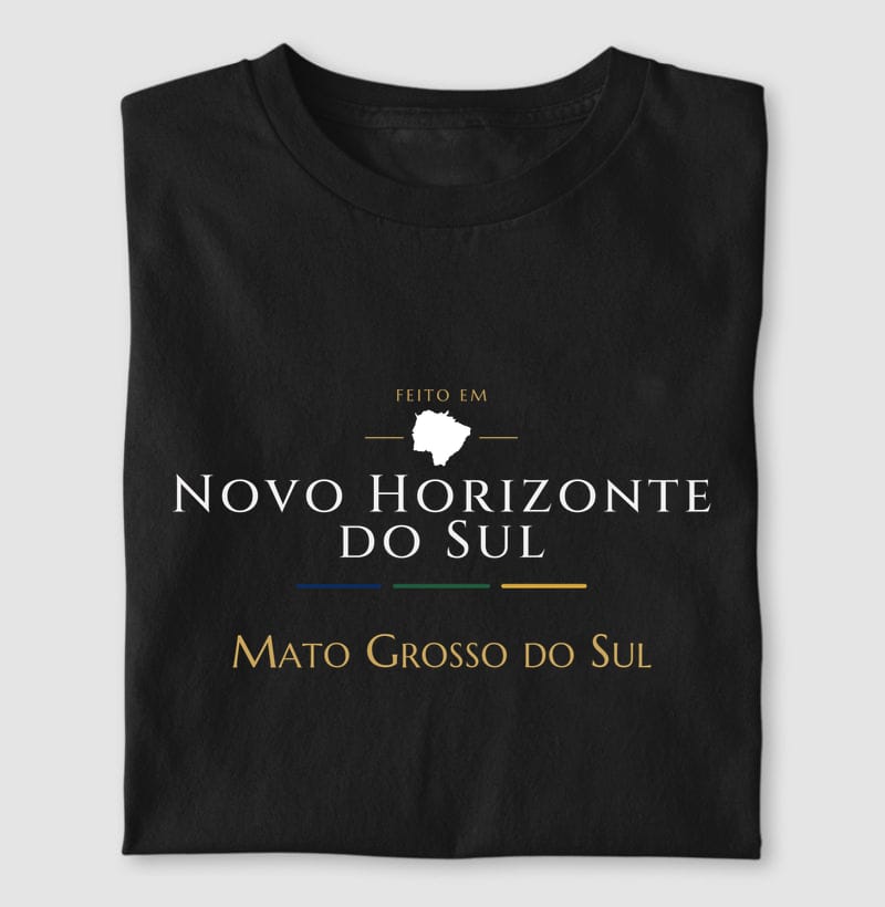 Camiseta Feito em de Novo Horizonte do Sul