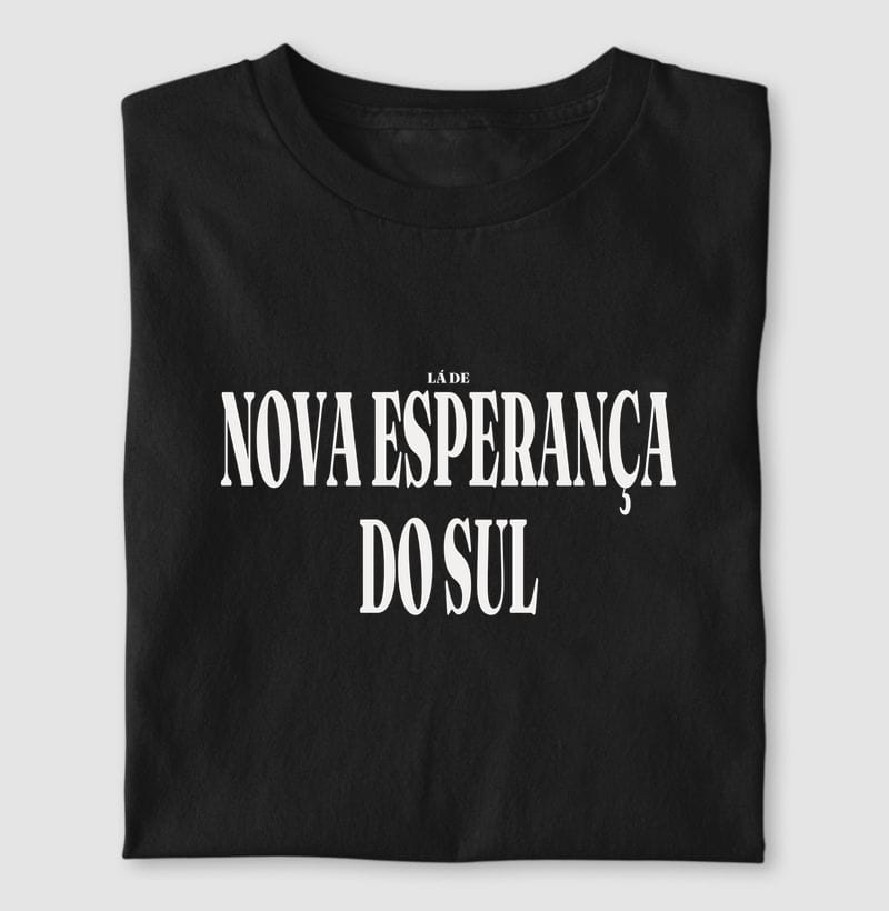 Camiseta Tipografia de Nova Esperança do Sul