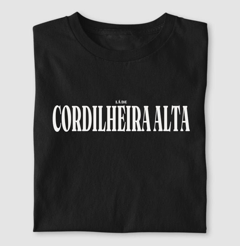 Camiseta Tipografia de Cordilheira Alta