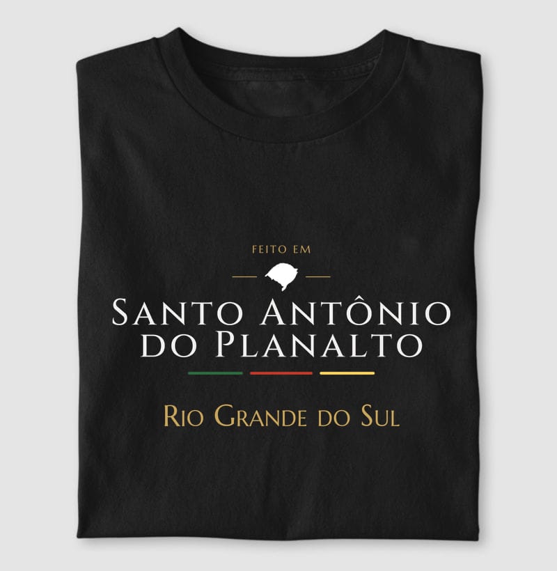 Camiseta Feito em de Santo Antônio do Planalto