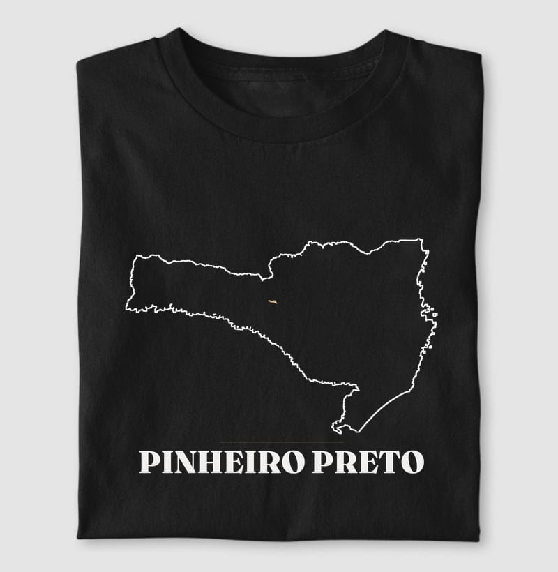Camiseta Traço de Pinheiro Preto
