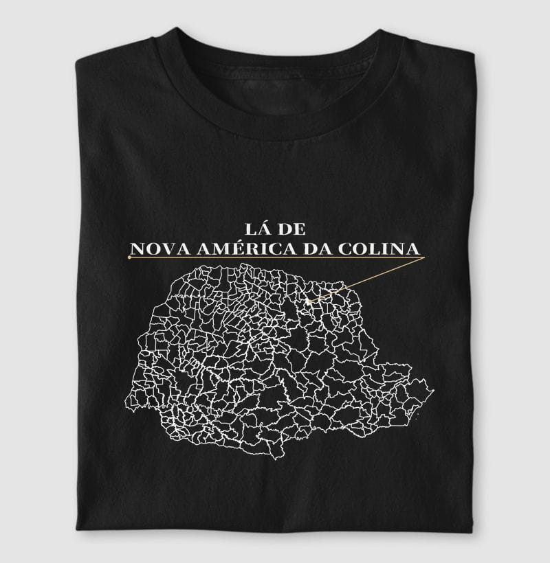 Camiseta Ponto de Origem de Nova América da Colina