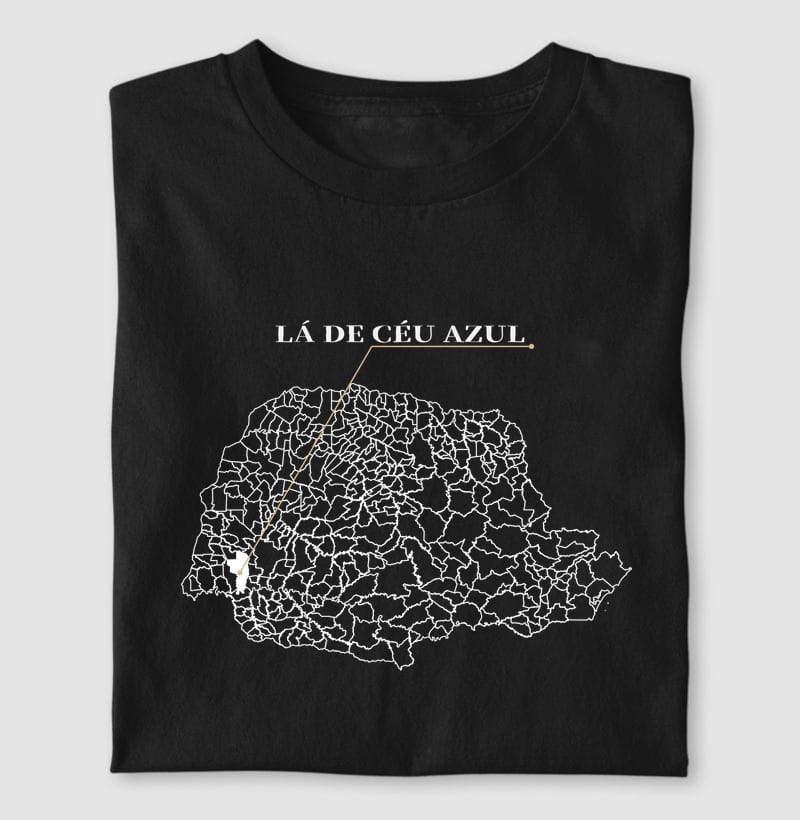 Camiseta Ponto de Origem de Céu Azul