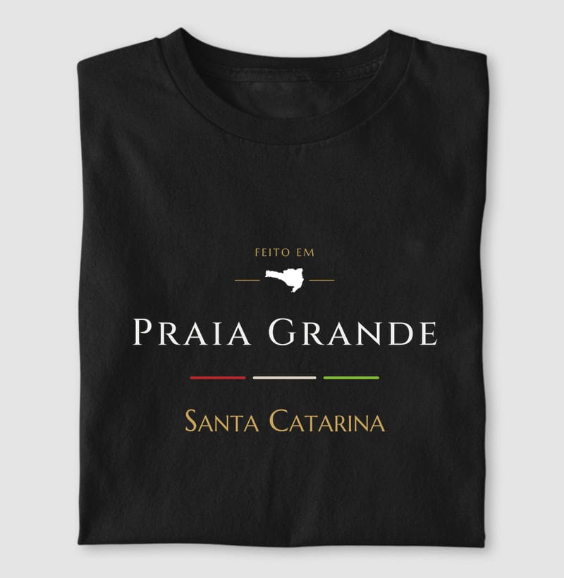 Camiseta Feito em de Praia Grande