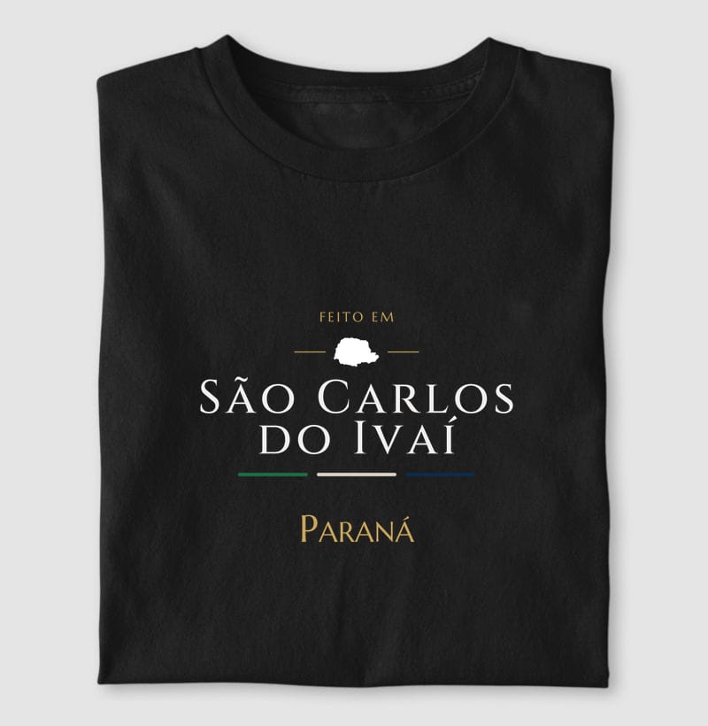 Camiseta Feito em de São Carlos do Ivaí