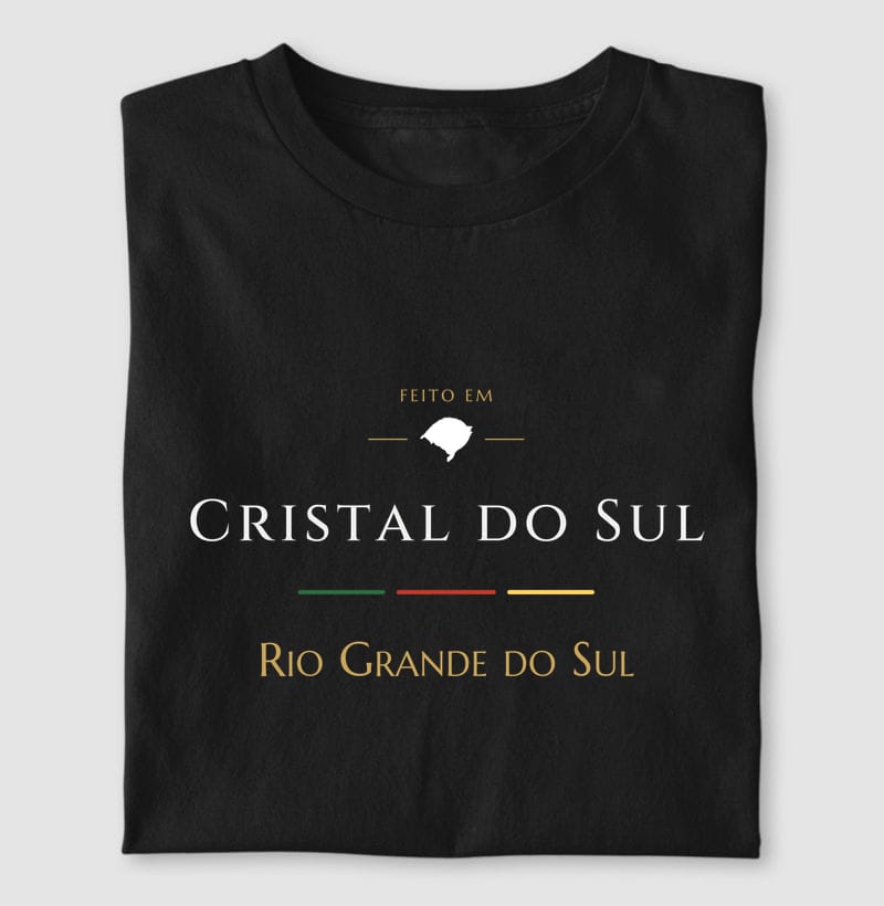 Camiseta Feito em de Cristal do Sul