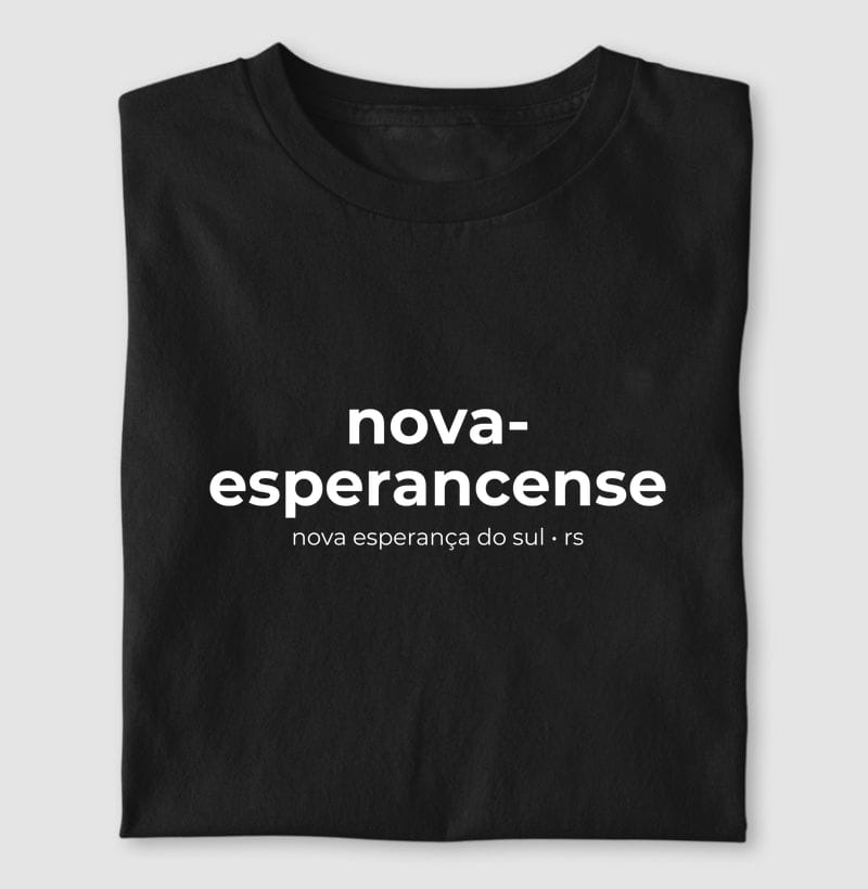 Camiseta Gentílico de Nova Esperança do Sul