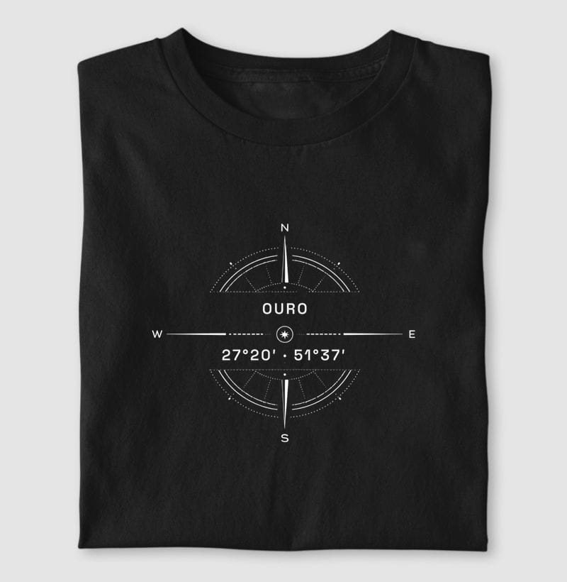 Camiseta Coordenadas de Ouro