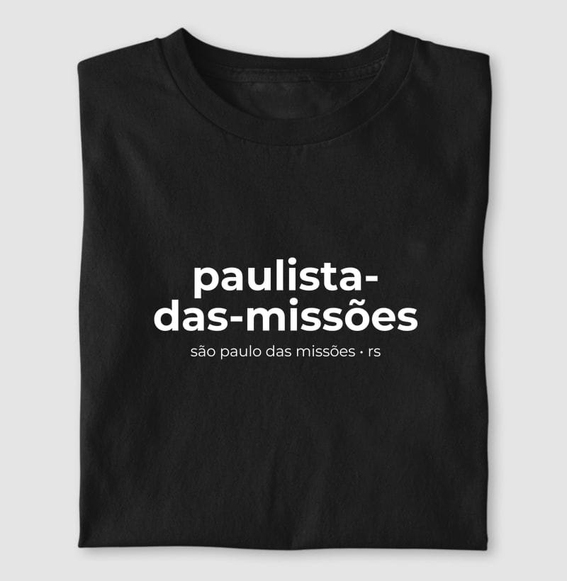 Camiseta Gentílico de São Paulo das Missões