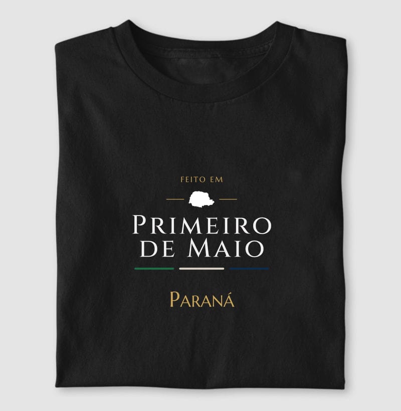 Camiseta Feito em de Primeiro de Maio