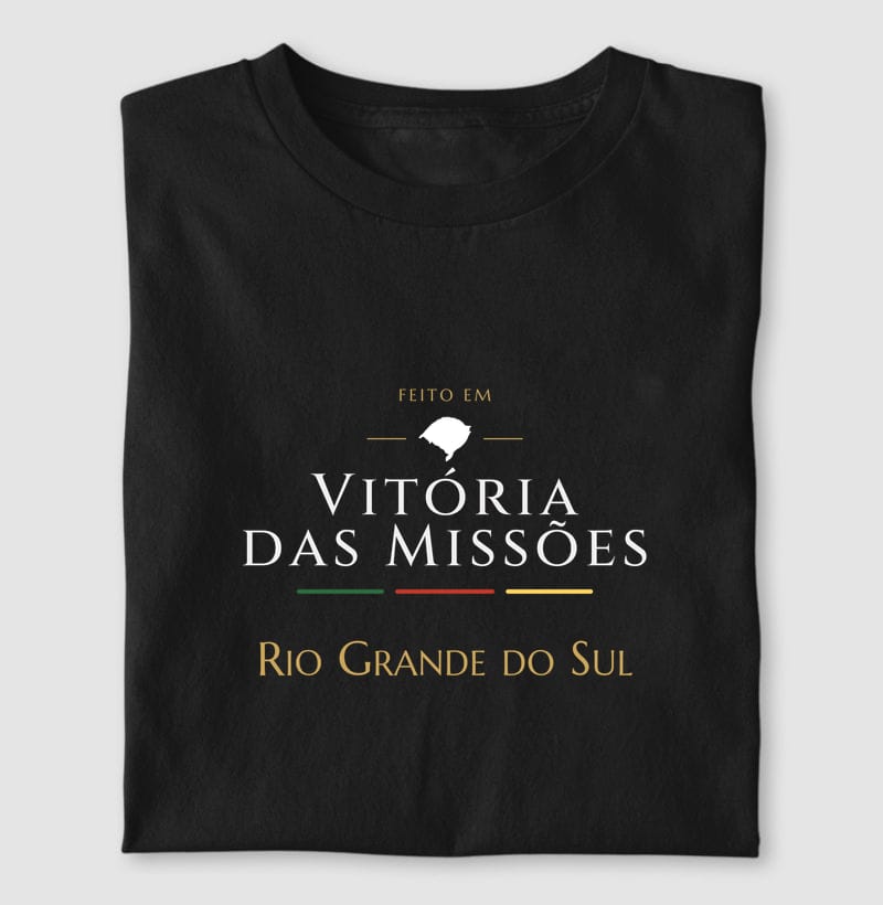 Camiseta Feito em de Vitória das Missões