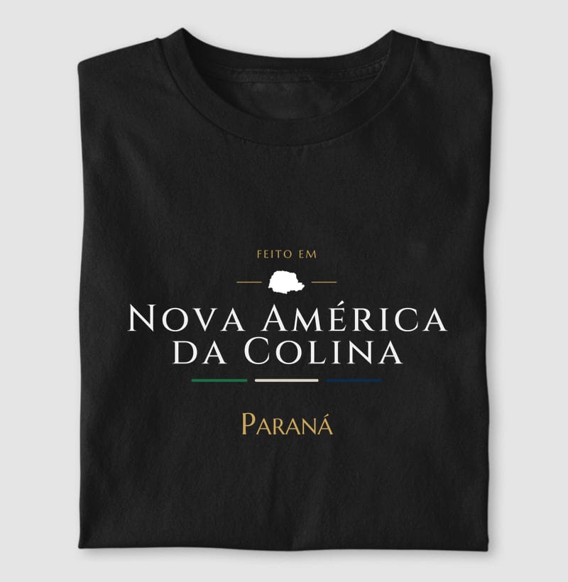 Camiseta Feito em de Nova América da Colina