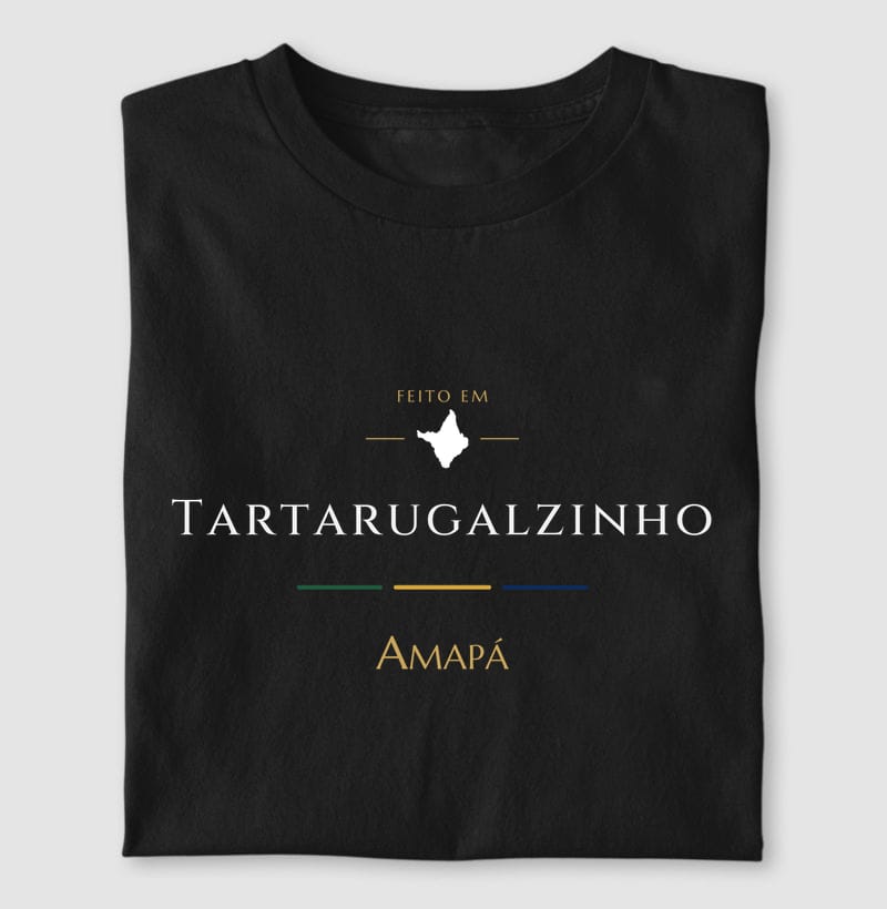Camiseta Feito em de Tartarugalzinho