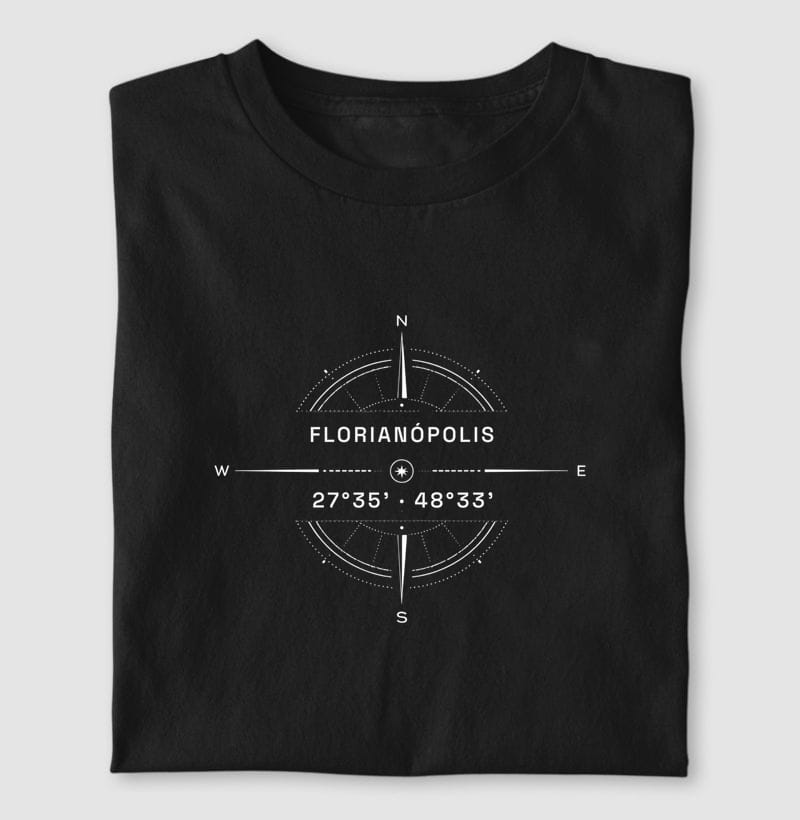 Camiseta Coordenadas de Florianópolis